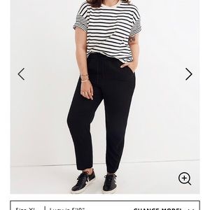 Madewell Track Trouser in True Black.